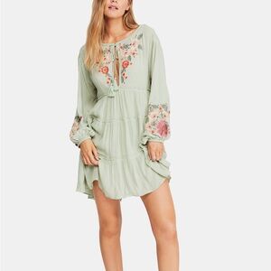 Free People Spell On You Embroidered Keyhole Dress